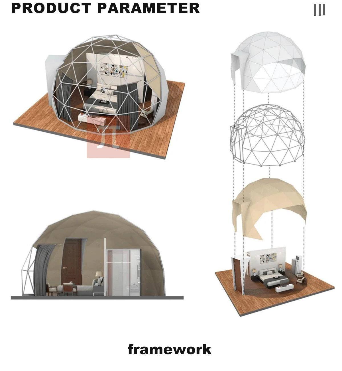 Luxury Geodesic Dome Tent – All-Season Glamping Shelter - AureliaAdventure