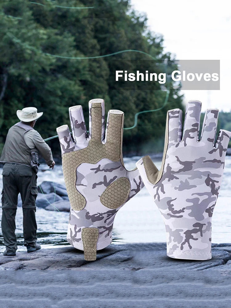 Half Finger Workout Gloves Anti-sting Fingerless Fishing Gloves Wear-resistant Anti-cutting Non-slip Outdoor Fishing Accessories - AureliaAdventure
