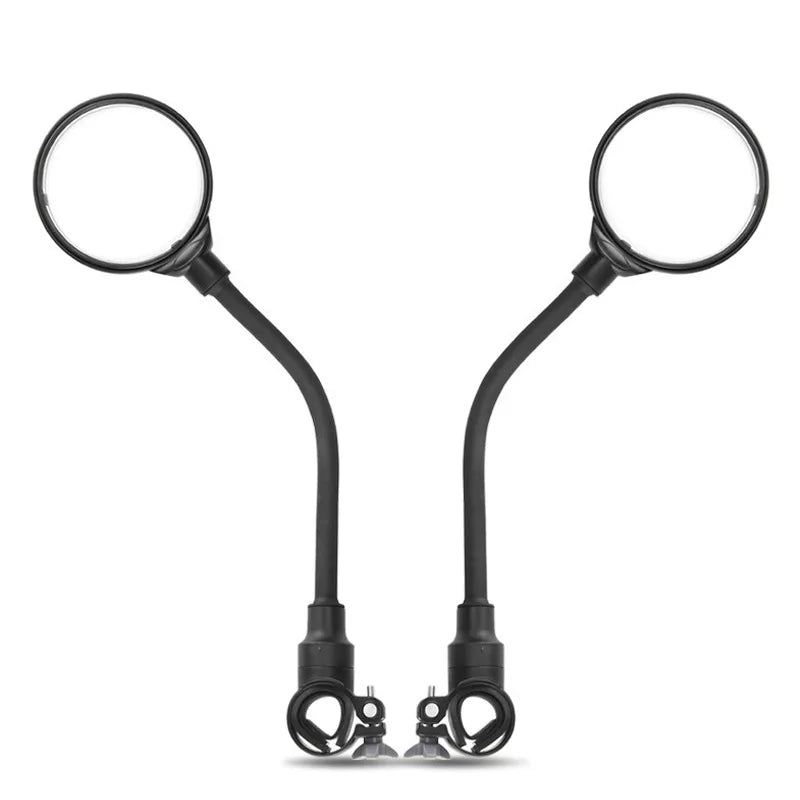 Bicycle Rearview Handlebar Mirrors 360 for Mountain Road Bike Motorcycle Bendable Hose Adjustable Rearview Mirror - AureliaAdventure