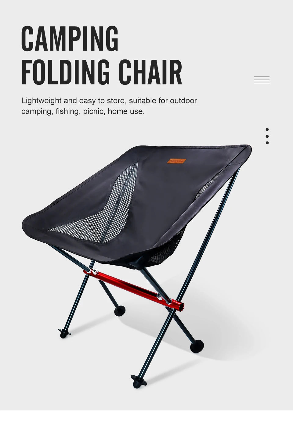 PACOONE Ultralight Folding Moon Chair – Portable Detachable Camping Seat for Travel, Fishing, Hiking & Beach - AureliaAdventure