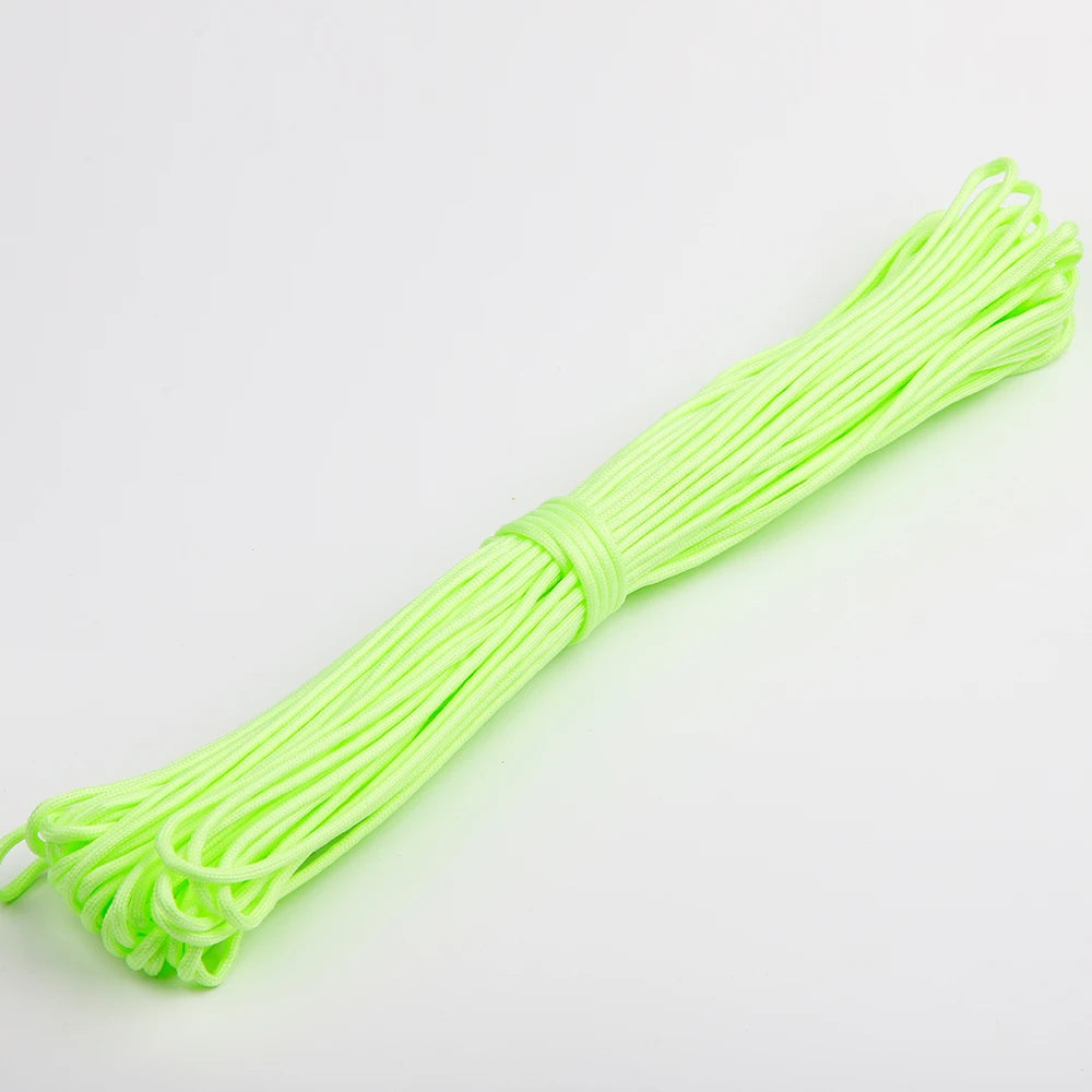 9-Core Glow-in-the-Dark Paracord – 550lb 4mm Luminous Survival Rope for Camping, Lanyards & Outdoor Use - AureliaAdventure