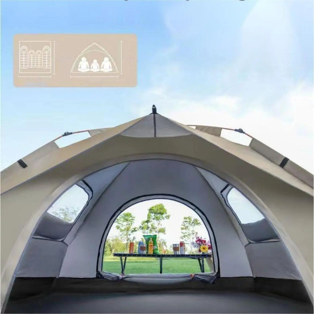 2-Person Camping Tent – Sunshade Outdoor Shelter with 2 Doors & 2 Windows for Travel & Self-Driving Adventures - AureliaAdventure