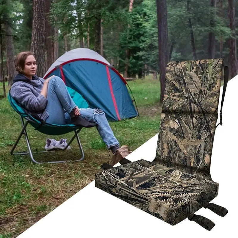 Detachable Tree Stand Cushion – Comfortable Camouflage Hunting Seat Pad for Climbing & Outdoor Use - AureliaAdventure