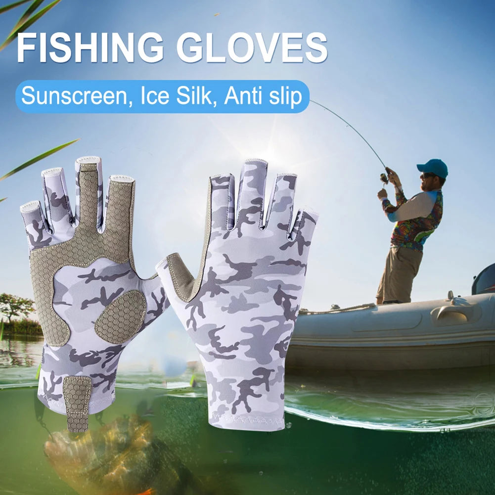 Half Finger Workout Gloves Anti-sting Fingerless Fishing Gloves Wear-resistant Anti-cutting Non-slip Outdoor Fishing Accessories - AureliaAdventure