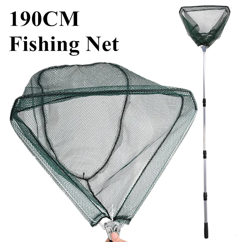 Telescopic Folding Landing Net – Extendable Fishing Net for Fly, Carp & Sea Fishing - AureliaAdventure