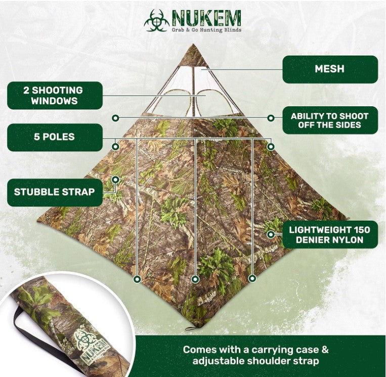 Nukem Hunting Blind - Mossy Oak Obsession - AureliaAdventure