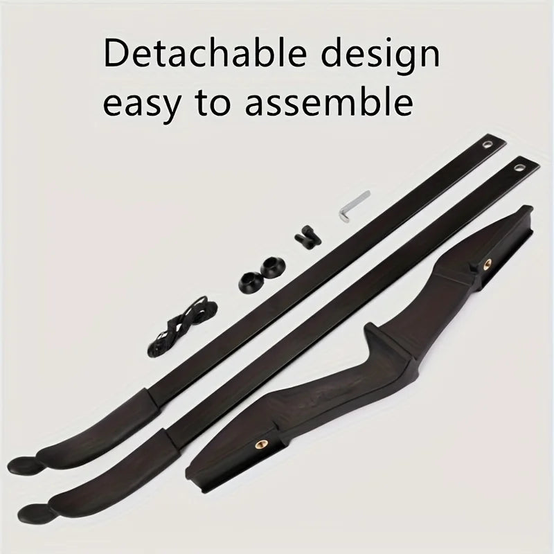 30lbs Recurve Training Bow – Ambidextrous Design with Double Arrow Rest - AureliaAdventure