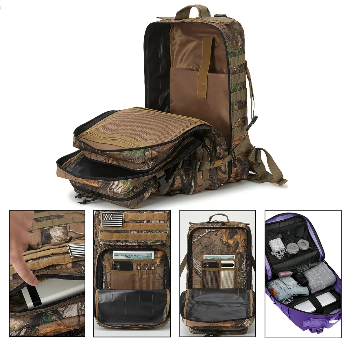 45L Tactical Backpack – Large-Capacity Outdoor Daypack for Hiking, Hunting & Camping - AureliaAdventure