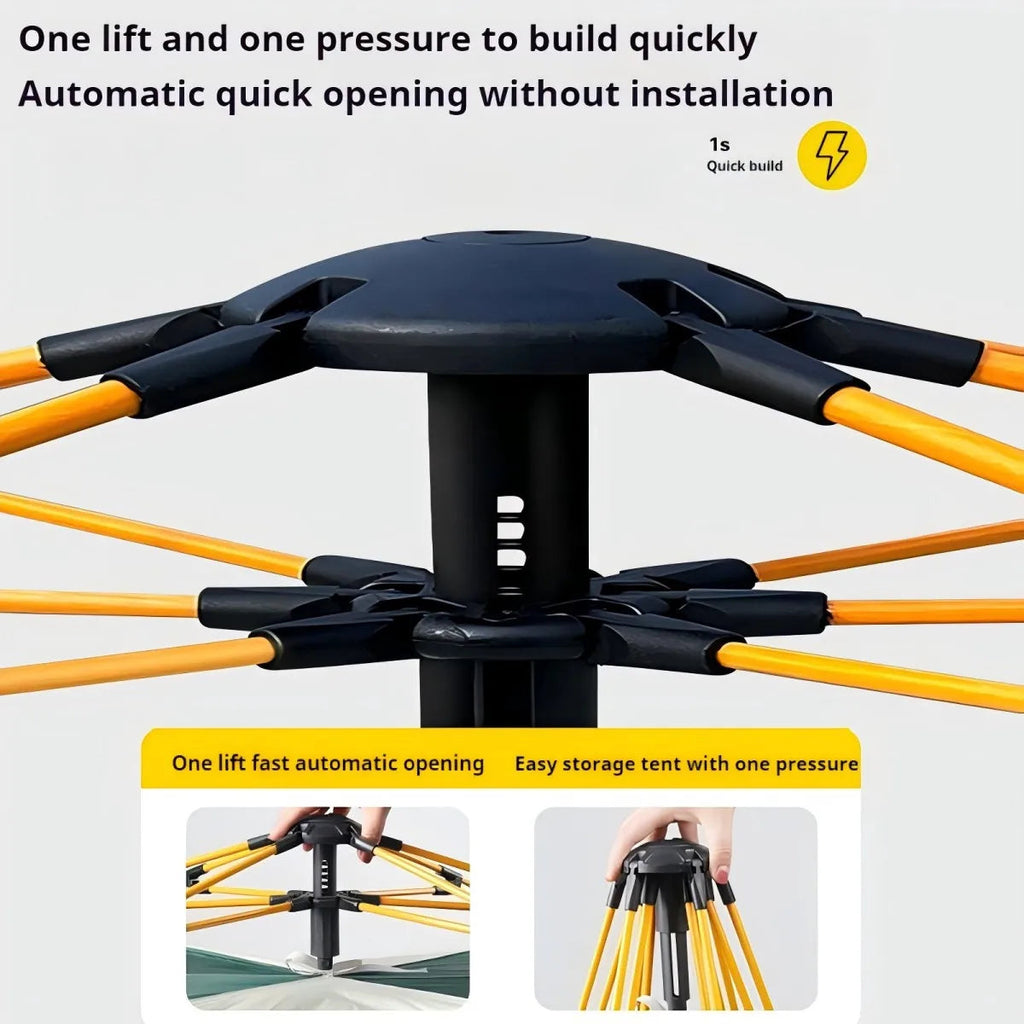 2-Person Camping Tent – Sunshade Outdoor Shelter with 2 Doors & 2 Windows for Travel & Self-Driving Adventures - AureliaAdventure