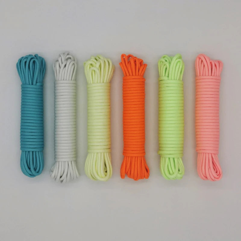 30m Glow-in-the-Dark Paracord – 4mm 9-Strand Core Outdoor Survival Rope for Camping, Tents & Safety Use - AureliaAdventure