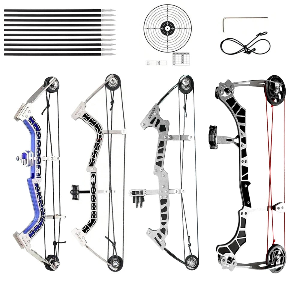 Mini Compound Bow Kit – Archery Practice Set with Arrows & Target - AureliaAdventure
