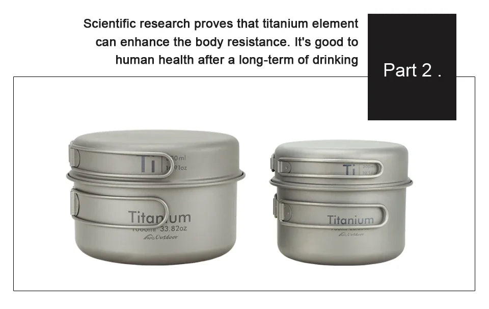 Titanium Pan Outdoor Cookware - AureliaAdventure