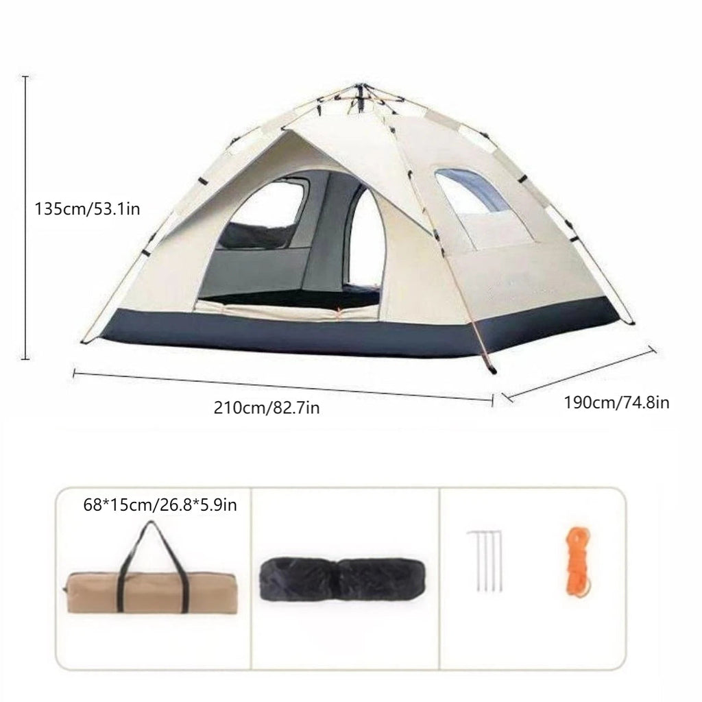 2-Person Camping Tent – Sunshade Outdoor Shelter with 2 Doors & 2 Windows for Travel & Self-Driving Adventures - AureliaAdventure