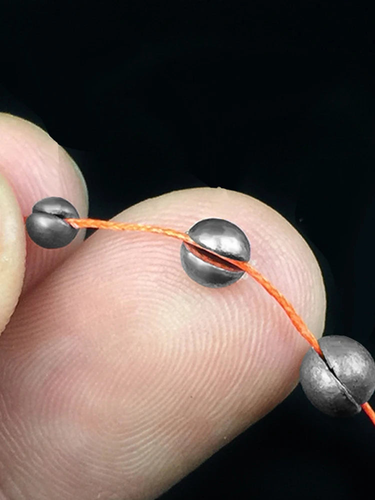 100pcs Round Split Shot Fishing Weights – 0.2g to 2g Easy-Install Sinkers for Precise Casting - AureliaAdventure