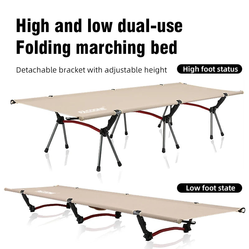 PACOONE Folding Camping Cot – Portable Outdoor Bed for Adults & Kids, Travel, RV & Camping - AureliaAdventure