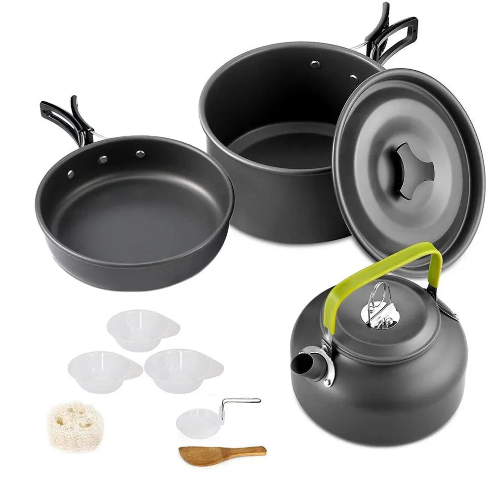 Camping Cooking set Non-stick pots - AureliaAdventure