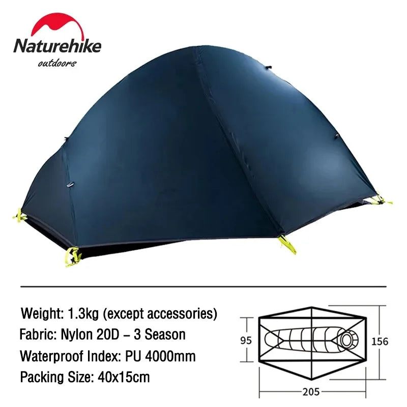 Ultralight 1-Person Backpacking Tent – 20D Nylon Waterproof Camping Shelter - AureliaAdventure